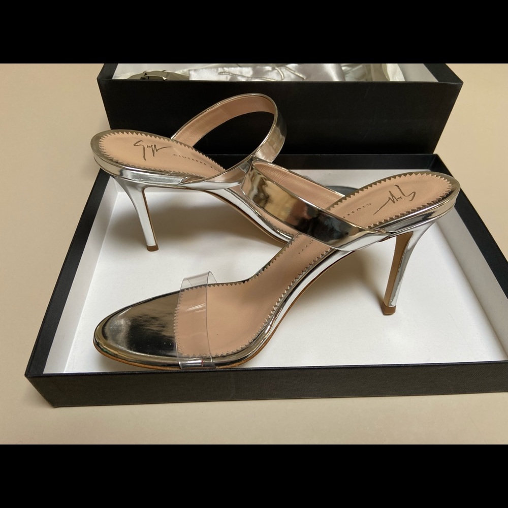 Giuseppe Zanotti silver heels